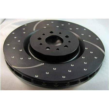 EBC BRAKES BRAKE ROTORS Slotted And Dimpled 14 Inch 3556 Millimeter Diameter Black Coated Iron Set Of 2 GD7426